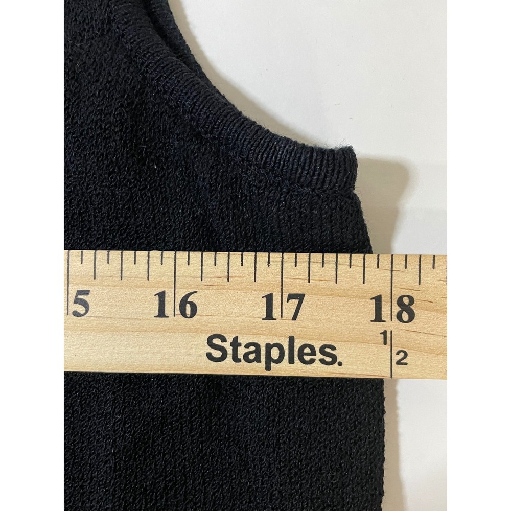 St. John Basics Knit Tank Top Womens Small Black Santana Scoop Neck Minimalist - Picture 5 of 8